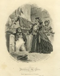 Dombey and Son: First Appearance of Bunsby, engraved by Vistus Balch